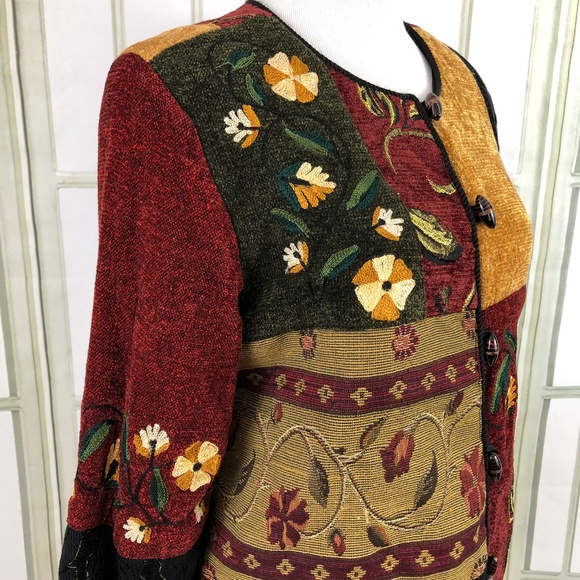 Tapestry Embroidered Patchwork Motif Jacket - Picture 8 of 8